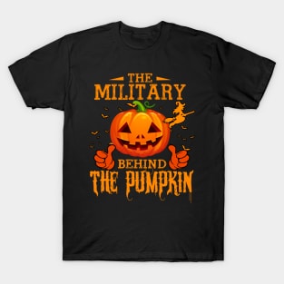 Mens The CHEF Behind The Pumpkin T shirt Funny Halloween T Shirt_MILITARY T-Shirt